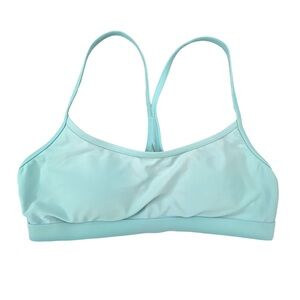 Splashletics turquoise blue racer back swim bikini top wms sz medium